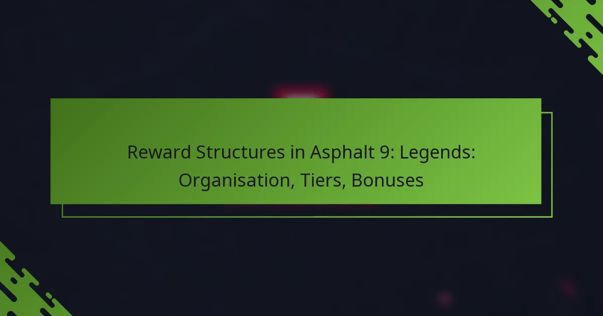 Reward Structures in Asphalt 9: Legends: Organisation, Tiers, Bonuses
