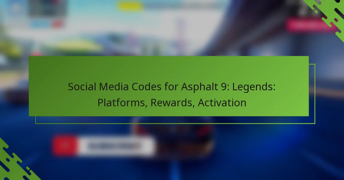 Social Media Codes for Asphalt 9: Legends: Platforms, Rewards, Activation
