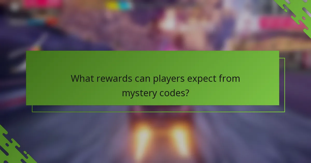 What rewards can players expect from mystery codes?