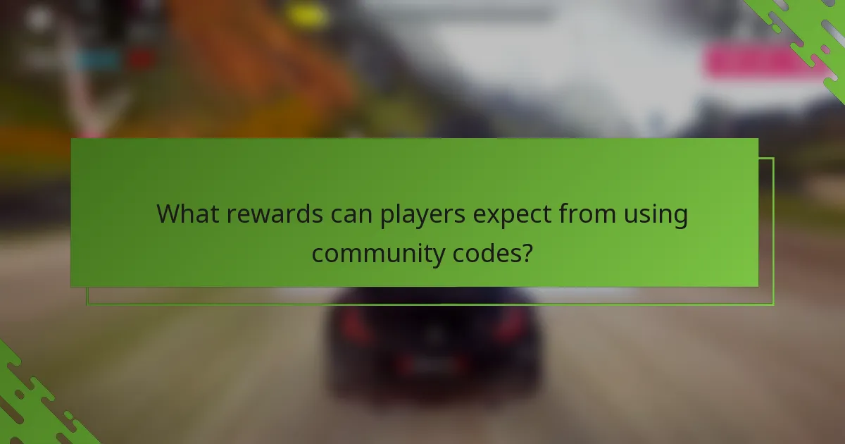 What rewards can players expect from using community codes?